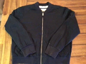 Abercrombie & Fitch Classic Military Bomber Flight Jacket Black Size Large Mens - Picture 1 of 5