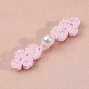1 Pair Beaded Frog Button Faux Pearl Buttons Chinese Retro Decor for Cheongsam - Picture 1 of 21