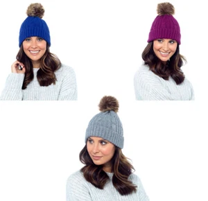 Sombrero de invierno para damas GL552 con bobble de piel sintética de Foxbury £3.99 - Imagen 1 de 28