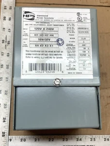HAMMOND TRANSFORMER 0.25KVA 1PH TYPE 3R HV 120X240 LV 16/32, pn QC25ESCB - Picture 1 of 5
