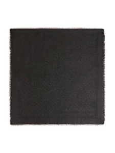 Guess Bufanda Vintage Con Flecos En Negro Talla Única Para Mujeres - Imagen 1 de 6