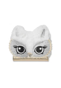 Justice For Girls Faux Fur Sparkle Metallic Owl Wallet NWT - Picture 1 of 2