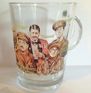 BLACKADDER GLASS COFFEE MUG Rowan Atkinson, Stephen Fry, Tony Robinson - Bild 1 von 1