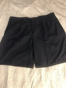 Alan Flusser Men's Black Pleated Dress Golf Shorts Size 44 - Picture 1 of 9