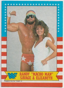 1987 WWF Wrestling Stars #7 Randy "Mach Man" Savage & Elizabeth RC - Picture 1 of 2