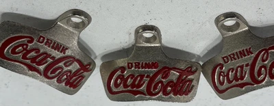 Vintage Starr X USA Cast Metal Drink Coca Cola Wall Mount Bottle Opener  3 Lot - Image 1 of 4