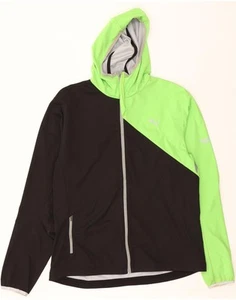 PUMA Mens Hooded Rain Jacket UK 40 Large Black Colourblock Polyester IB01 - Picture 1 of 3