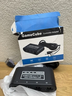 Adaptador Controlador GameCube 4 Puertos Compatible para Nintendo Switch WII U PC NOB Foto 1 de 4