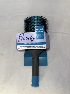 Goody Straight Talk 53MM Medium Round Hair Brush, Blue and Grey Boar Bristles - Image 1 of 4