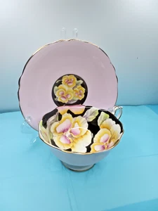 Superb Paragon Double Warrant Floral Cup & Saucer-Shades of Lavender, Pink, Gold - Picture 1 of 5