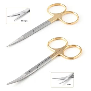 20x Dental Surgical Scissors 4.5" Stainless Steel Straight & Curved Tip Instrume - Picture 1 of 9