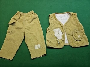 MMX Baby Clothes Set 100% Cotton Double Sided Vest L30cm Armpit 30cm Pants L40cm - Picture 1 of 5