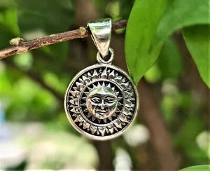 Sonne Anhänger STERLING SILBER 925 Himmlisch Göttlich Talisman Amulett Sonnengott - Bild 1 von 4