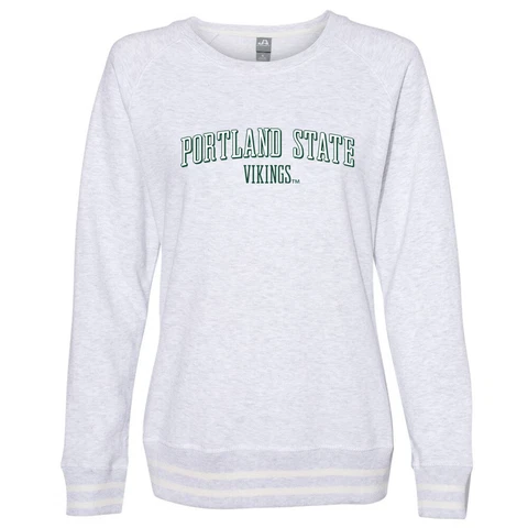 Official NCAA Portland State Vikings Women's Sweatshirt with White Striped Edges Cover