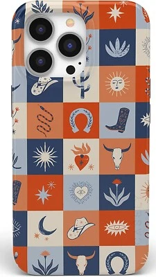 TOTALMENTE NUEVO Estuche Casely Premium Dirt Road Chick Western Squares iPhone 13 Mini Pro Foto 1 de 3