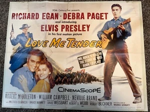 LOVE ME TENDER Movie POSTER 30 x 40 Elvis Presley, Richard Egan, Debra Paget, A - Picture 1 of 4