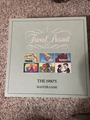1989 Trivial Pursuit The 1980's Master Board Game 100% Complete Excellent Shape - Image 1 of 4