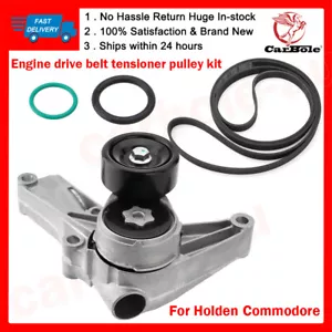 Tensioner Pulley & Drive Belt for Holden Commodore VS VT VX VY 3.8L Supercharged - Picture 1 of 14