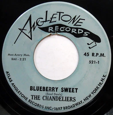 THE CHANDELIERS 45 Blueberry Sweet / One More Step VG++ Doo Wop 2ND PRESS e7006 Foto 1 de 2