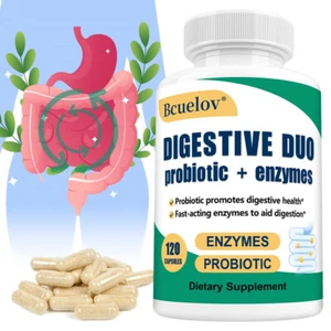 Dúo Digestivo Probiótico Plus Enzimas 30/60/120 Cápsulas Caduca el 27/2 - Imagen 1 de 12