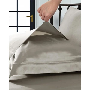 100% GENUINE MULBERRY SILK PILLOWCASE. GRADE 6A 19 MOMME. HAIR SKIN HEALTH. GREY - Picture 1 of 3