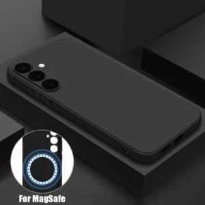 Do Samsung S25 S24 FE S23 S22 S21 Odporny na wstrząsy magnetyczny magsafe Soft Case Cover - Zdjęcie 1 z 27