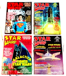 4 Vintage "Star Warp" Magazines June Aug Winter 1978 + Spring 1979 Star Wars - Picture 1 of 10