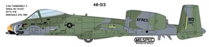 CALCOMANÍAS DE CÁMARA (TAMBIÉN CONOCIDAS COMO) MILSPEC, MS 48-013, ESCALA 1/48, A-10A, 917th TFW BARKSDALE AFB - Imagen 1 de 4