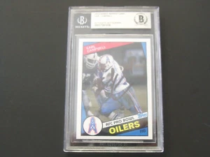 1984 TOPPS REPRINT EARL CAMPBELL SIGNED CARD BECKETT AUTHENTICATION - Picture 1 of 2