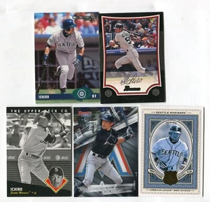 Ichiro 5 Baseball Card Lot SEATTLE MARINERS NEW YORK YANKEES MARLINS (LOT 44) - Picture 1 of 1