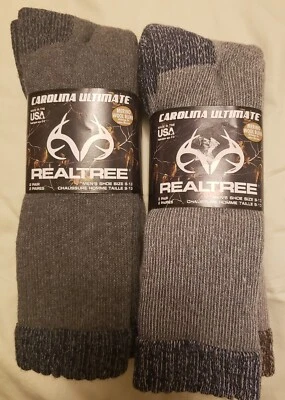 Realtree Carolina Ultimate  Wool Blend Socks 2 Pairs Men's 9-13 - Image 1 of 3