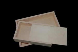 Holzkiste Korpus Buche mit Schiebedeckel BxHxT 29x4,4x25,5cm NEU Kiste Kasten Bo - Bild 1 von 2