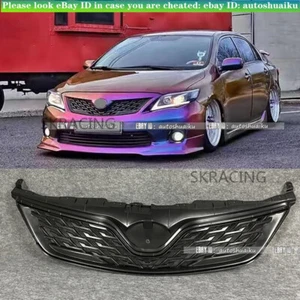 Parachoques delantero de plástico negro parrilla superior para Toyota Corolla 2011 2012 2013 - Imagen 1 de 12