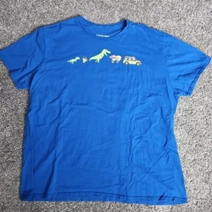 Jurassic Park Blue Size 3XL Cartoon Dino Chase Short Sleeve Movie Shirt - Picture 1 of 8