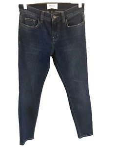 Pantalones de mezclilla Current Elliot para mujer talla 25 Stiletto ajustados lavado oscuro tiro medio - Imagen 1 de 9
