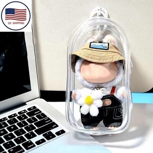 Clear Bag Keychain For 17cm Plush Doll, Hanging Display Case, Protective Case - Picture 1 of 8
