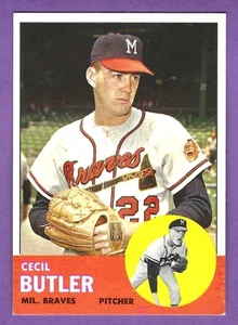 1963 Topps - #201 Cecil Butler - Milwaukee Braves - ExMt+ - Bild 1 von 2