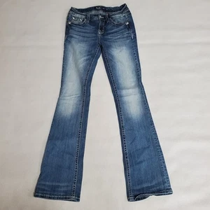 Stivaletto Miss Me Chloe taglio western bling jeans donna taglia 27 M3588B ricamato - Foto 1 di 7