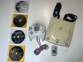 SEGA Dreamcast Home Console W/ Controller+ Memory Unit + 4 Games + Network Disc