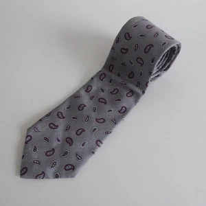 HARDY AMIES SAVILE ROW LONDON 100 % SEIDE GRAU PAISLEY KRAWATTE HERGESTELLT IN ENGLAND - Bild 1 von 4