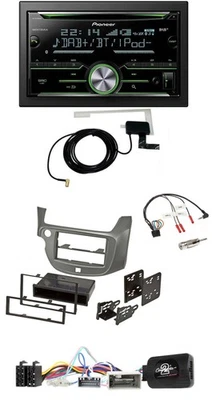 Pioneer CD USB Lenkrad Bluetooth 2DIN DAB Autoradio für Honda Jazz ab 2014 silbe - Bild 1 von 4