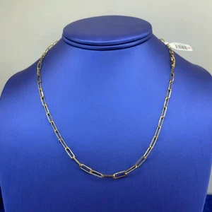 "Collar con clip de papel de oro amarillo de 14 k de 18"" 5,80 g 3,1 mm" - Imagen 1 de 4