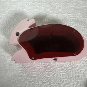 Vintage Handarbeit Münze Sparschwein geschnitzt Massivholz Hasenform klar Bauch - Bild 1 von 11