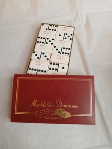 Puremco Marble-like Dominoes Victoria Double Six Bull Terrier - Picture 1 of 7