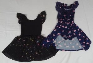 LOT OF 2 GIRLS STAR DRESS JUMPER FLAMINGO SHORTS JUMPER SIZE 4/5T #61 - Picture 1 of 5