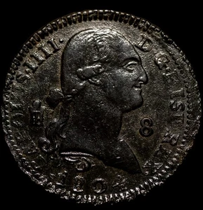 IBERMONEDA| Carlos IV-1804 Segovia. 8 Maravedís - Picture 1 of 3