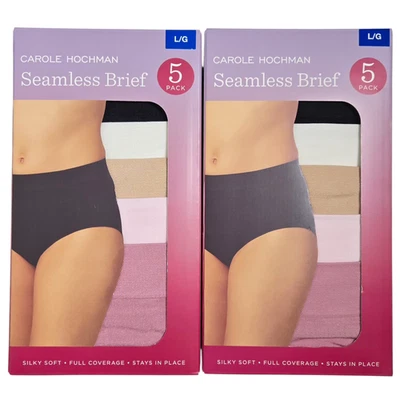 Calzoncillo sin costuras Carole Hochman para dama, talla grande modelo G (L/G), paquetes de 10 Foto 1 de 4