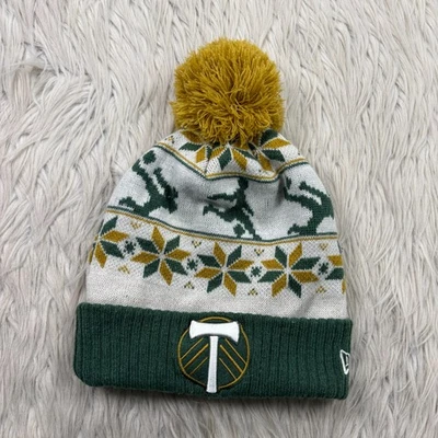 New Era Men's Unisex OS Portland Timbers Fair Isle Beanie Hat MLS Green - Image 1 of 4