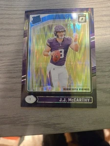 2024 Donruss Optic JJ McCarthy Purple Shock Rated Rookie - Bild 1 von 8