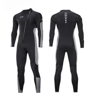 Nuevo traje de neopreno largo de 3 mm para hombre material cálido forro polar natación al aire libre - Imagen 1 de 16